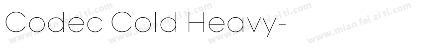 Codec Cold Heavy字体转换